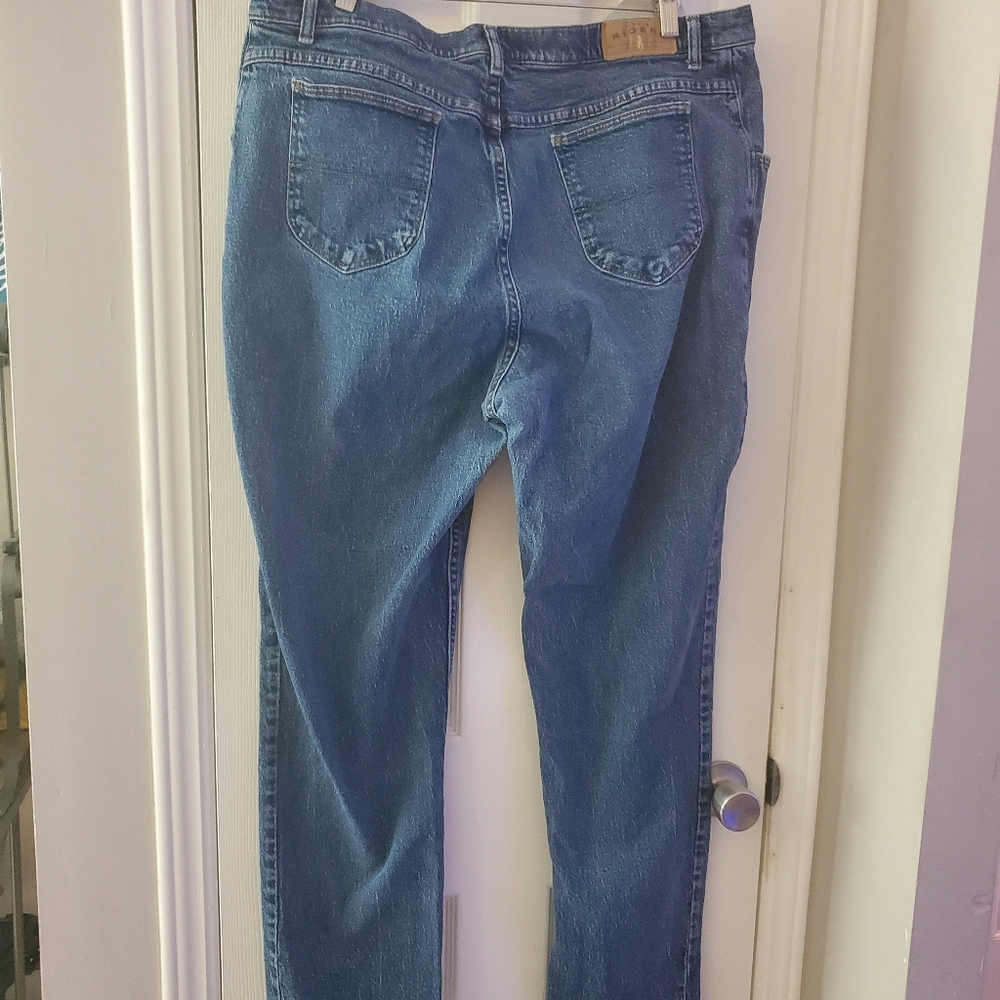 Riders by Lee Women's Blue Denim Jeans Tall Size - Picture 6 of 7